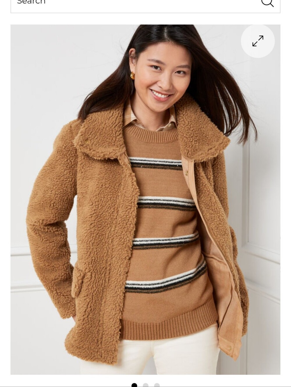 Talbots Teddy Coat Size Large